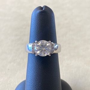 Sighed Bw sterling silver & cz ring size 6.0